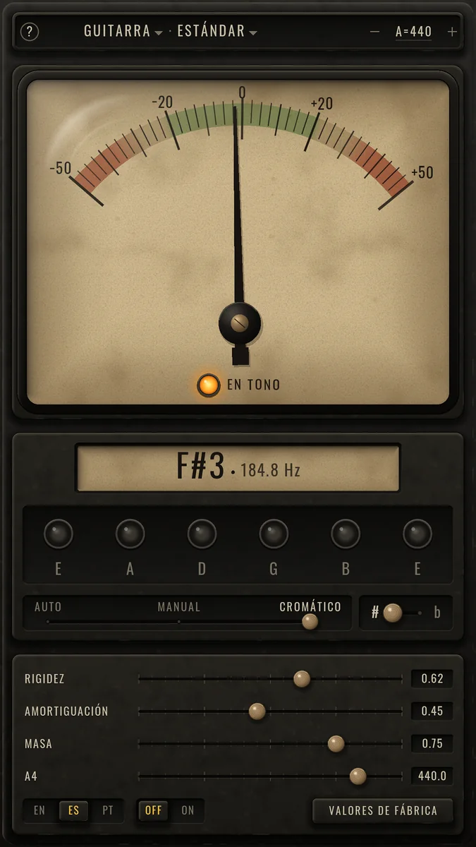 Retro Tuner: Modo cromático