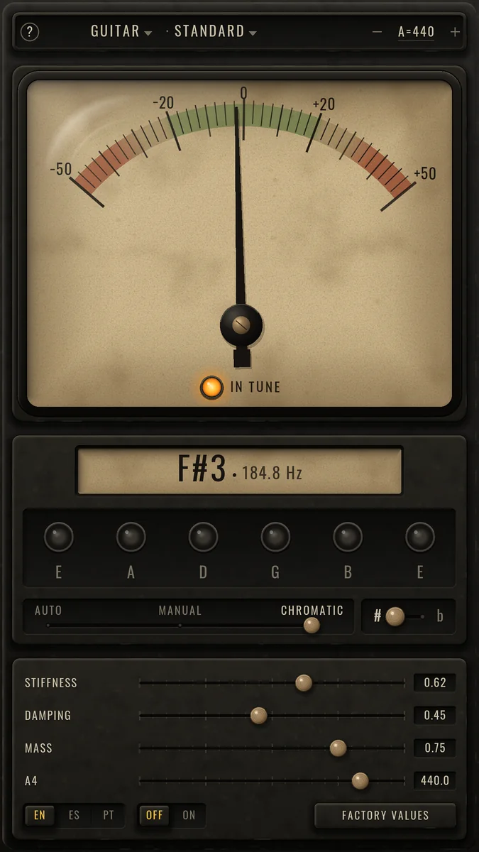 Retro Tuner: Chromatic mode