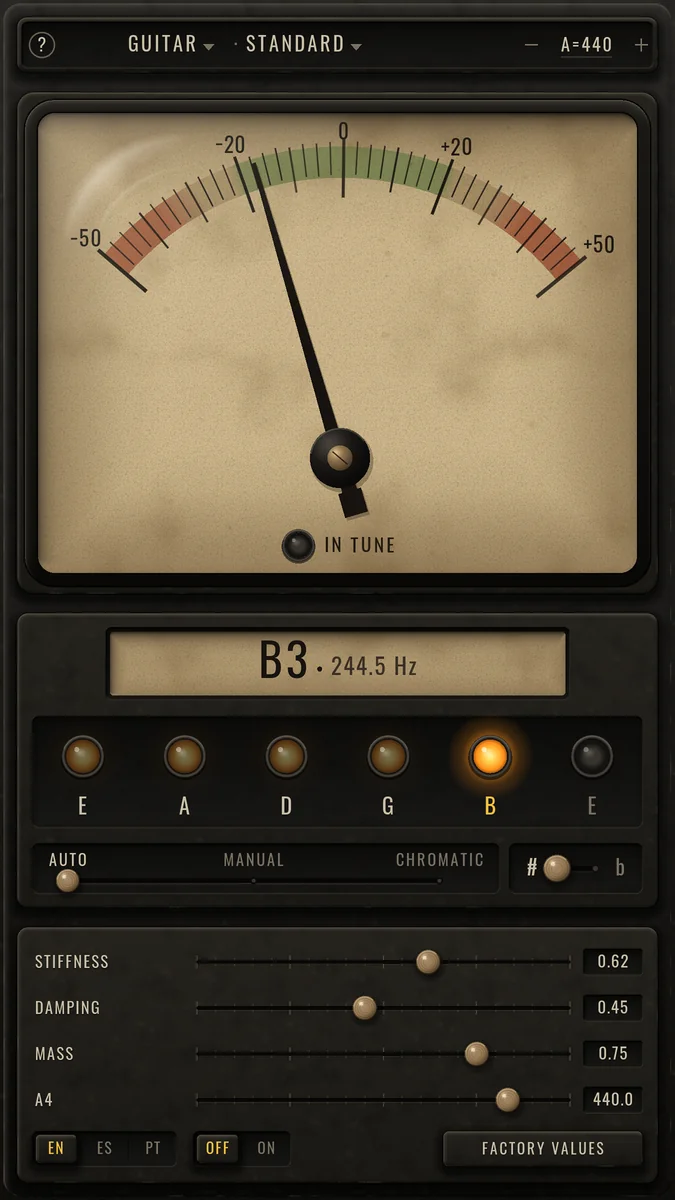 Retro Tuner: Flat string