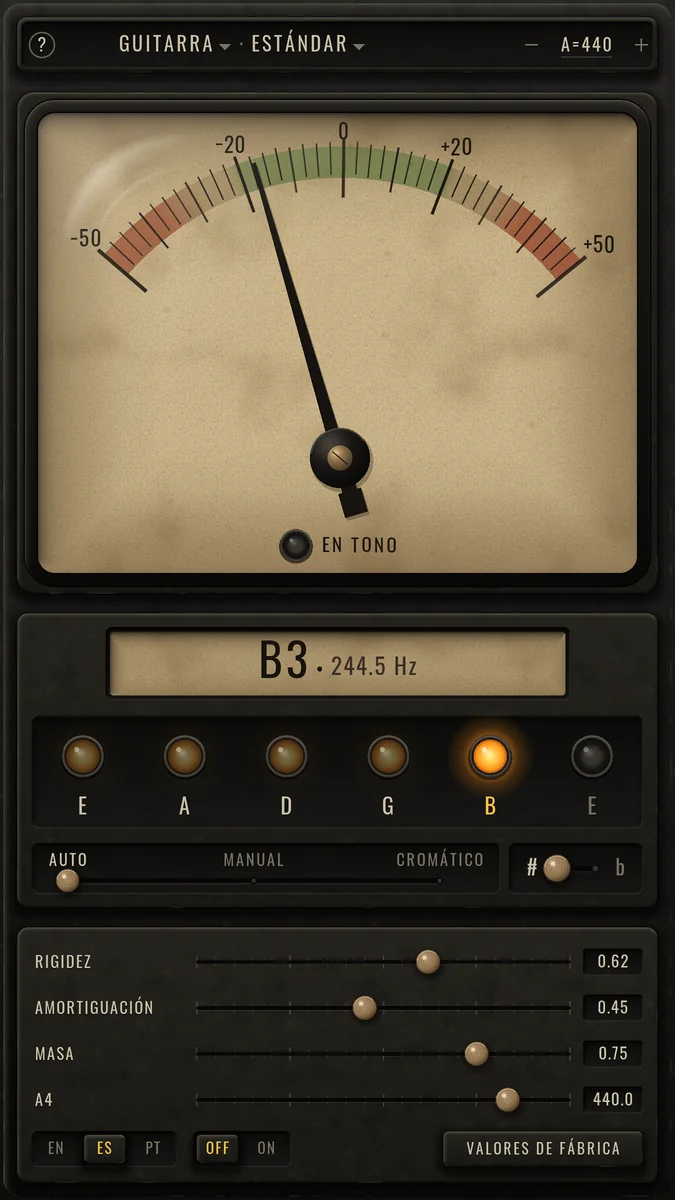 Retro Tuner: Cuerda baja