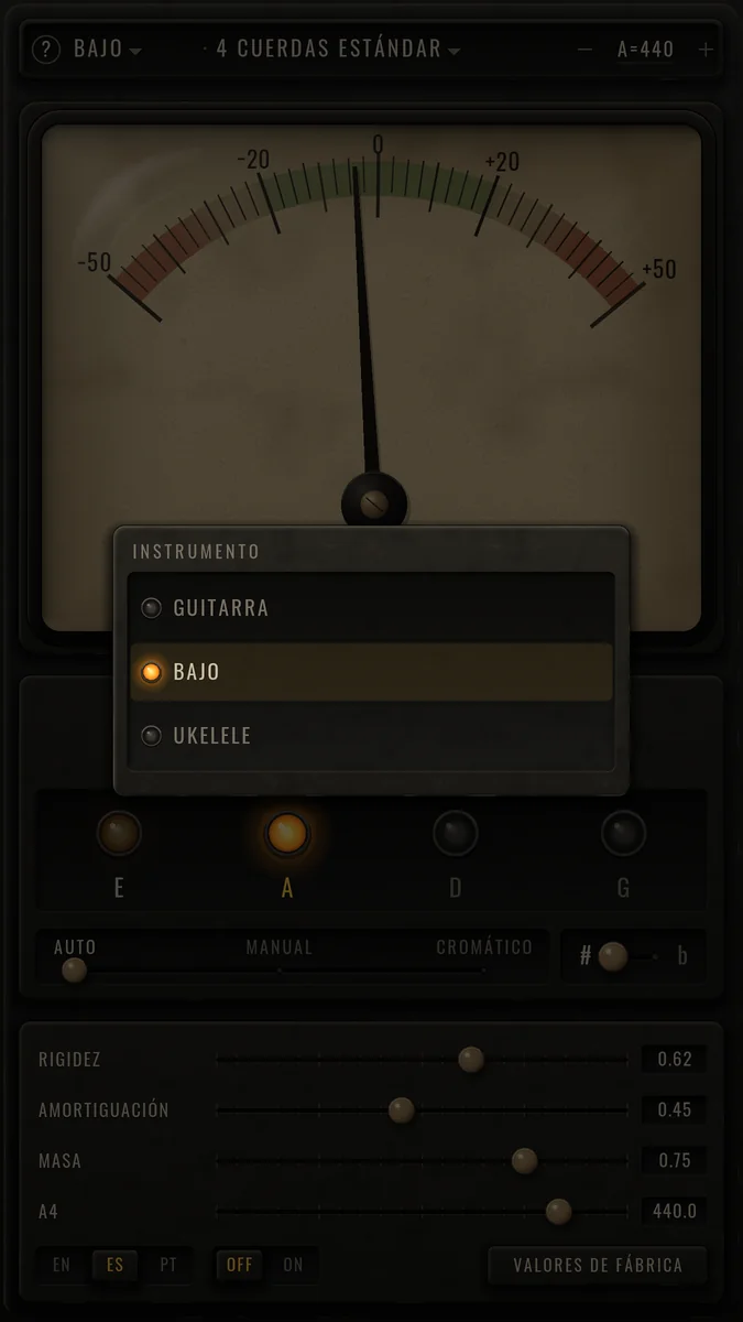 Retro Tuner: Instrumentos