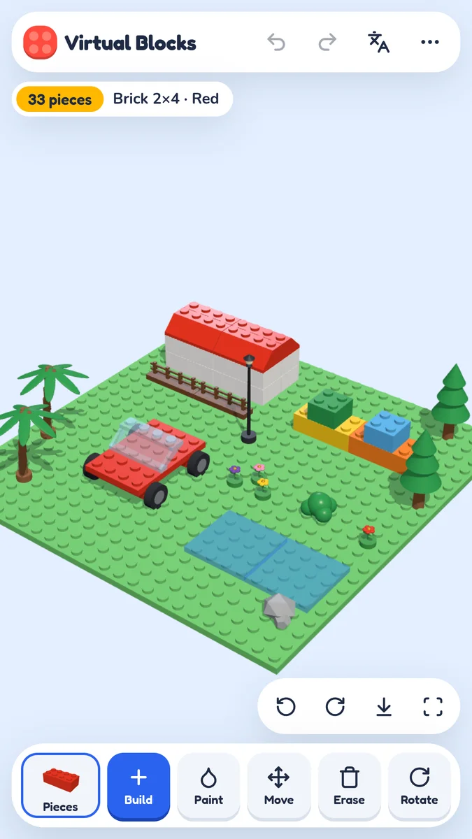 Virtual Blocks: On a phone