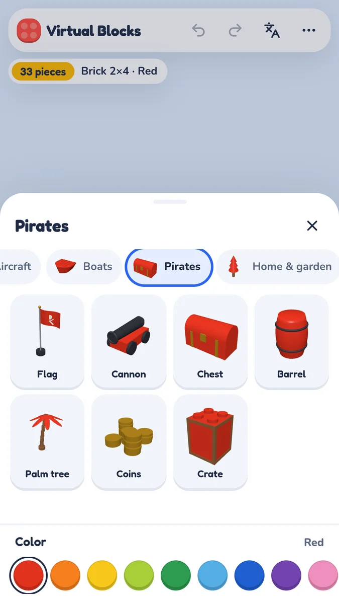 Virtual Blocks: Pieces on a phone