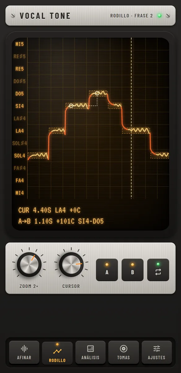 Vocal Tone: Rodillo de tono